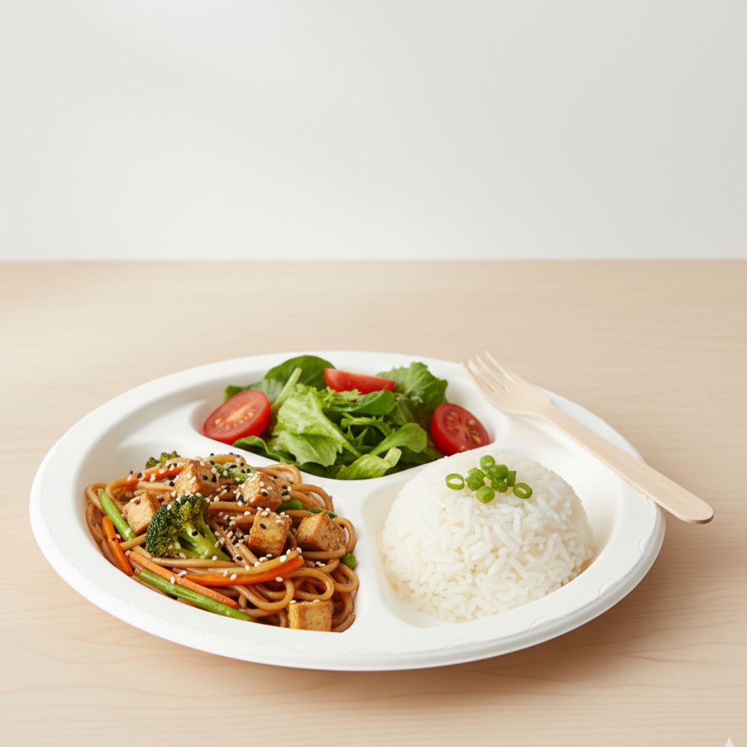 Round Compartment Plate