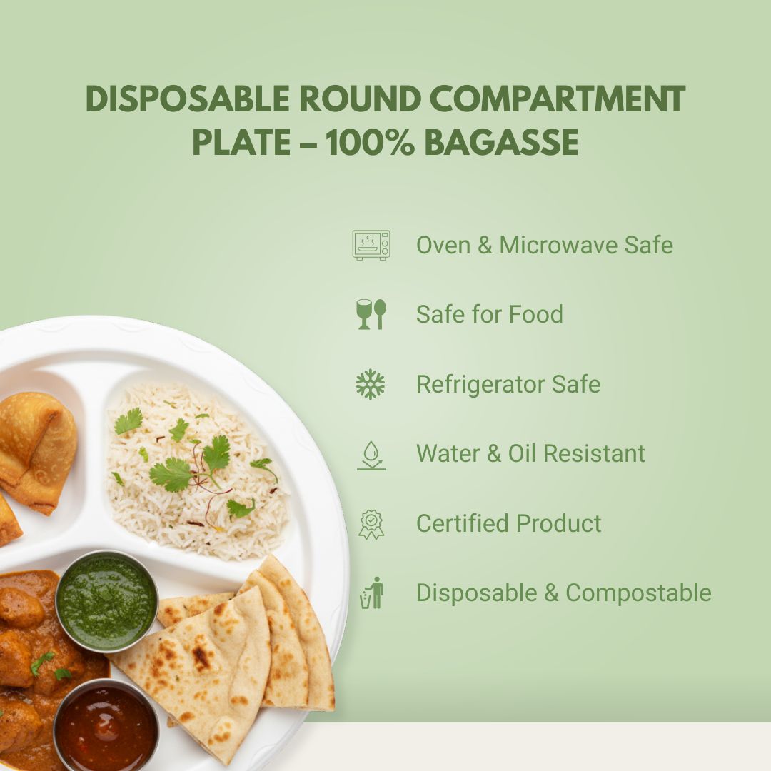 Round Compartment Plate