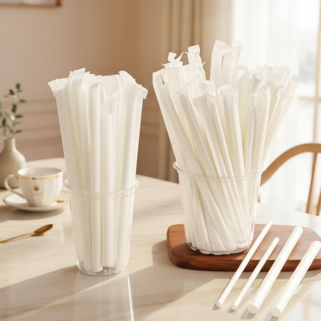 Paper Straw With Cover